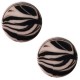Polaris cabochon Plat 12mm zebra Greige
